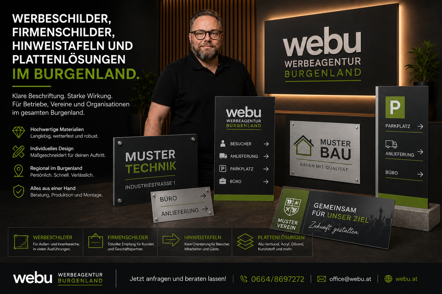 Werbeschilder Firmenschilder Hinweistafeln und Plattenlösungen im Burgenland